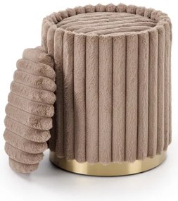 FIDO két puffból álló szett cappuccino / arany