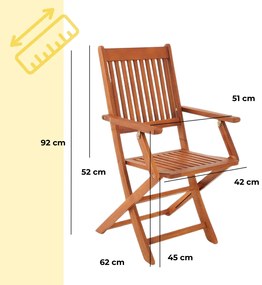 Casaria SYDNEY ülőgarnitúra, 5 darabos, természetes fa