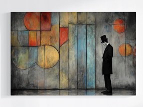 Poszter Absztrakt Geometria Férfi Henger Gondolat 60x40