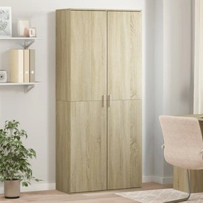 sonoma tölgy színű szerelt fa magasszekrény 80 x 35 x 180 cm