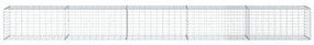 horganyzott vas gabion kosár fedéllel 500 x 50 x 50 cm