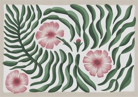 Divatos Flizelin tapéta 3D ragasztóval Virágok levelek 208x146 Ragasztó