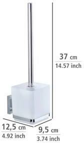 WENKO 22695100-WC WC-kefe VACUUM-LOC QUADRO ED 9,5x37 cm ezüst/fényes króm/átlátszó
