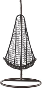 Függő fotel, barna / krém, KALEA 2 NEW