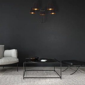 Csillár rúdon VICTORIA 5xE27/60W/230V fekete