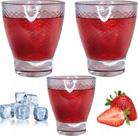 3 Darabos Pohár Készlet 290ML Űrtartalommal Italokhoz, Vízhez, Drinkhez, Léhez Sláger