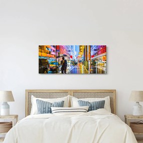 Kép - Város neonfényben (120x50 cm)