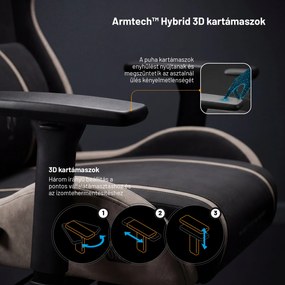 Szövet gamer szék fekete-bézs Diablo X-One 2.0 Camel Black Normal