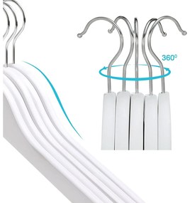 Kis méretű vállfa 35 cm, Gyermek ruhaakasztók, 20 db-os csomag, fehér