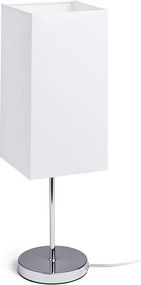 RENDL NYC/TEMPO 15/30 asztali lámpa Polycotton fehér/króm 230V LED E27 15W