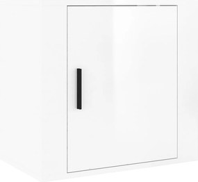 vidaXL magasfényű fehér falra szerelhető éjjeliszekrény 50x30x47 cm