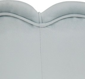 Pad Art-deco stílusban, szürke-kék Velvet anyag/gold chróm-arany, NOBLIN