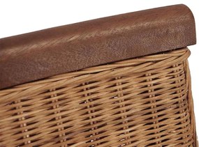 2 db barna természetes rattan étkezőszék