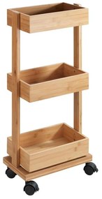 WENKO 24390100 - TORTONA polcos állvány 18x71,5 cm barna/fekete 24390100