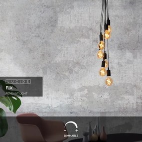 Lucide 08408/07/30 - Csillár zsinóron FIX MULTIPLE 7xE27/60W/230V