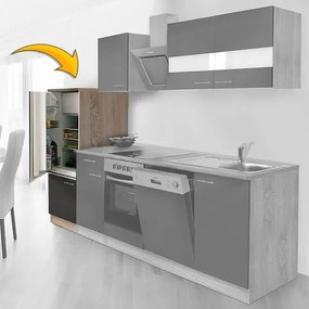 Hagen60 Beépíhető alacsony hűtősszekrény Több színben! Sonoma - Antracit N