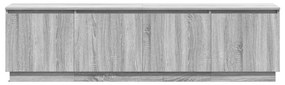 TV szekrény LED Szürke Sonoma 180x38x49 cm Szerelt fa