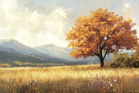 Vászonkép Canvas Tájkép Szabadtér Hegyek Fa Ősz 60x40