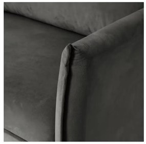 Sötétszürke bársony kanapé 203 cm Juli – Ropez