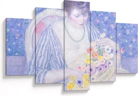 Kép - Frederick Carl Frieseke,  The Basket of Flowers, reprodukciók (150x105 cm)