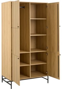 OLIVIA gardróbszekrény 99x200 cm, tölgy