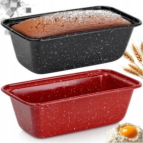 2x Kis Kenyérforma mini gránit sütőforma pástétom tészta sütéséhez