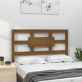 mézbarna tömör fenyőfa ágyfejtámla 80,5x4x100cm