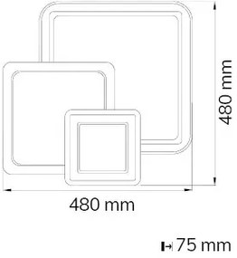 Wofi 11860 - LED Dimmelhető mennyezeti lámpa MOLA LED/36W/230V 3000-5500K + távirányító