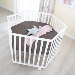 Fehér gurulós járóka állítható magassággal – Roba