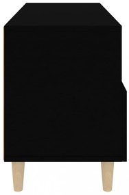 fekete szerelt fa TV-szekrény 80 x 36 x 50 cm