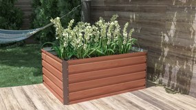 Emelt virágágy G21 Daisy 120 x 90 x 52 cm, fém,barna