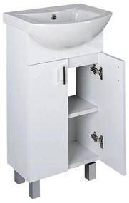 Viva STYLE Ekonomik 45 lábon álló 2 ajtós fürdőszoba bútor Sanovit ZENON 6045 mosdóval 45 x 40 cm
