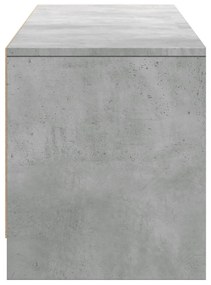 betonszürke szerelt fa TV-szekrény LED-ekkel 165 x 34 x 50 cm
