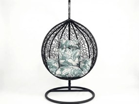 Párna függőszékhez KOKON, zöld-fehér