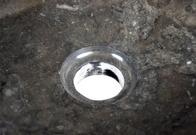 DIVERO Mosdókagyló márvány Black Ø47