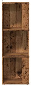 antik fa szerelt fa sarokszekrény 33 x 33 x 100 cm