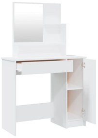 fehér fésülködőasztal-szett 86,5 x 35 x 136 cm