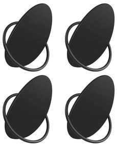 Fali fogas 4 db, falra szerelhető, fekete