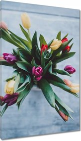 Vászonkép 80x120 Tulipánok Virágcsokor