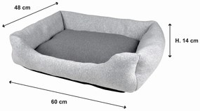 Világosszürke fekhely kutyáknak 60x48 cm Graphene – Love Story