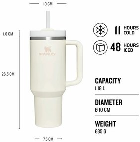 STANLEY Quencher H2.O FlowState Tumbler 1180 ml Cream Tonal