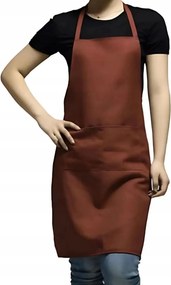 Konyhai Kötény Barna, Zsebekkel Állítható Praktikus Főzéshez