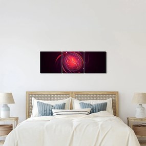 Modern kép absztrakció (órával) (90x30 cm)
