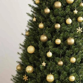 111 részes aranyszínű polisztirol karácsonyi gömb szett