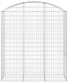 íves horganyzott vas gabion kosár 150x50x160/180 cm