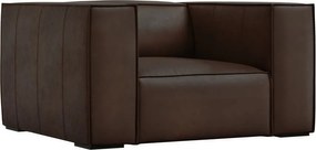 Sötétbarna bőr fotel Madame – Windsor &amp; Co Sofas
