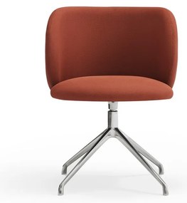 Téglavörös kárpitozott étkezőfotel Mogi – Teulat