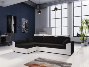 Sarok ülőgarnitúra Paragon L (fekete + fehér) (B). 1062165