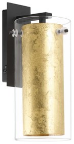Eglo 97839 Pinto Gold fali lámpa, üveg burával, arany, E27 foglalattal, max. 1x40W, IP20