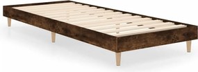 vidaXL füstös tölgy színű szerelt fa ágykeret matrac nélkül 75x190 cm